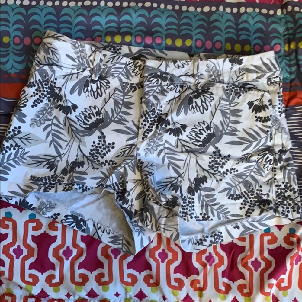 Black and gray patterned shorts